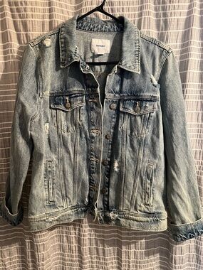 Old Navy Light Blue Distressed Denim Jacket